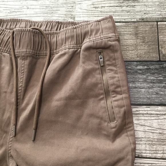 Eddie Bauer Chino Jogger Pants Women’s 4 Beige Tan Drawstring Zip Pockets - Picture 12 of 12